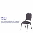 Bowery Hill Contemporary Stacking Banquet Stacking Chair in Black