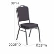 Bowery Hill Contemporary Stacking Banquet Stacking Chair in Black