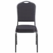 Bowery Hill Contemporary Stacking Banquet Stacking Chair in Black