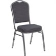 Bowery Hill Contemporary Stacking Banquet Stacking Chair in Black
