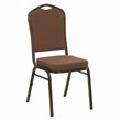Bowery Hill Modern Stacking Banquet Stacking Chair in Coffee