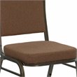 Bowery Hill Modern Stacking Banquet Stacking Chair in Coffee