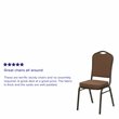 Bowery Hill Modern Stacking Banquet Stacking Chair in Coffee