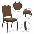 Bowery Hill Modern Stacking Banquet Stacking Chair in Coffee