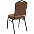 Bowery Hill Modern Stacking Banquet Stacking Chair in Coffee