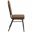 Bowery Hill Modern Stacking Banquet Stacking Chair in Coffee