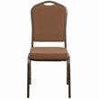Bowery Hill Modern Stacking Banquet Stacking Chair in Coffee