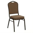 Bowery Hill Modern Stacking Banquet Stacking Chair in Coffee