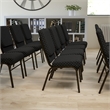 Bowery Hill Contemporary Church Stacking Guest Chair in Beige