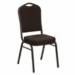 Bowery Hill Contemporary Stacking Banquet Stacking Chair in Brown
