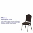 Bowery Hill Contemporary Stacking Banquet Stacking Chair in Brown