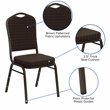 Bowery Hill Contemporary Stacking Banquet Stacking Chair in Brown