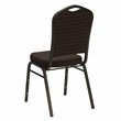 Bowery Hill Contemporary Stacking Banquet Stacking Chair in Brown