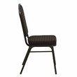 Bowery Hill Contemporary Stacking Banquet Stacking Chair in Brown