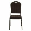 Bowery Hill Contemporary Stacking Banquet Stacking Chair in Brown
