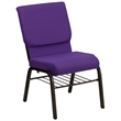Bowery Hill Contemporary Church Stacking Guest Chair in Purple