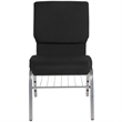 Bowery Hill Contemporary Church Stacking Guest Chair in Black