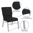Bowery Hill Contemporary Church Stacking Guest Chair in Black
