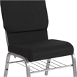 Bowery Hill Contemporary Church Stacking Guest Chair in Black