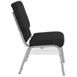 Bowery Hill Contemporary Church Stacking Guest Chair in Black
