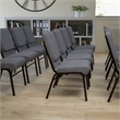 Bowery Hill Contemporary Church Stacking Guest Chair in Gray