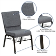Bowery Hill Contemporary Church Stacking Guest Chair in Gray