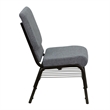 Bowery Hill Contemporary Church Stacking Guest Chair in Gray