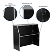 Bowery Hill Contemporary 4' Laminate Foldable Bar In Black Finish