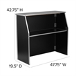 Bowery Hill Contemporary 4' Laminate Foldable Bar In Black Finish