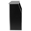 Bowery Hill Contemporary 4' Laminate Foldable Bar In Black Finish
