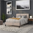 Bowery Hill Contemporary Tufted Full Panel Headboard in Beige