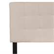 Bowery Hill Contemporary Tufted Full Panel Headboard in Beige