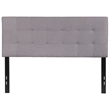 Bowery Hill Modern Tufted Full Panel Headboard in Light Gray