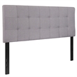 Bowery Hill Modern Tufted Full Panel Headboard in Light Gray