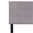 Bowery Hill Modern Tufted Full Panel Headboard in Light Gray