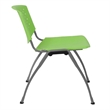 Bowery Hill Modern Plastic Perforated Back Stacking Chair in Green