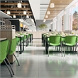 Bowery Hill Modern Plastic Perforated Back Stacking Chair in Green