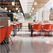 Bowery Hill Plastic Perforated Back Stacking Chair in Orange