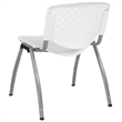 Bowery Hill Modern Plastic Perforated Back Stacking Chair in White