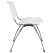 Bowery Hill Modern Plastic Perforated Back Stacking Chair in White