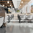 Bowery Hill Modern Plastic Perforated Back Stacking Chair in White