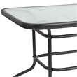 Bowery Hill Glass Clear Patio Table Rectangular Indoor Outdoor 55