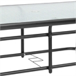 Bowery Hill Glass Clear Patio Table Rectangular Indoor Outdoor 55