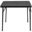 Bowery Hill Contemporary Vinyl Kids Folding Table In Black Finish