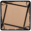 Bowery Hill Contemporary Vinyl Kids Folding Table In Black Finish