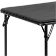 Bowery Hill Contemporary Vinyl Kids Folding Table In Black Finish