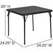 Bowery Hill Contemporary Vinyl Kids Folding Table In Black Finish