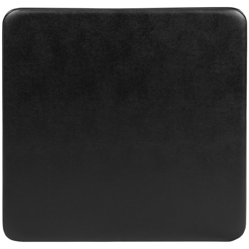 Bowery Hill Contemporary Vinyl Kids Folding Table In Black Finish