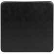 Bowery Hill Contemporary Vinyl Kids Folding Table In Black Finish