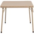 Bowery Hill Contemporary Vinyl Kids Folding Table In Beige Finish